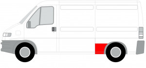 Segment aripa Spate Stanga potrivit CITROEN JUMPER I; FIAT DUCATO; PEUGEOT BOXER pana in 2006 - (inainte roata, model mediu / lung) - Img 2