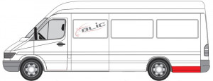 Segment aripa Spate Stanga potrivit MERCEDES SPRINTER 2-T (B901, B902), SPRINTER 3-T (B903), SPRINTER 4-T (B904) pana in 2006 - ( inaltime 15cm, model lung) - Img 2
