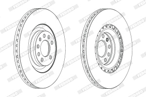 Set discuri frana (2 buc.) Fata Dreapta/Stanga potrivit CADILLAC BLS; OPEL SIGNUM, VECTRA C, VECTRA C GTS; SAAB 9-3, 9-3X 1.8-2.8 09.02- - Img 3