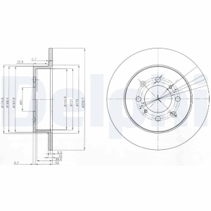 Set discuri frana (2 buc.) Spate Dreapta/Stanga potrivit HONDA CIVIC VI, CIVIC VII; MG MG ZR, MG ZS 1.3H-2.5 11.95-12.05 - Img 2