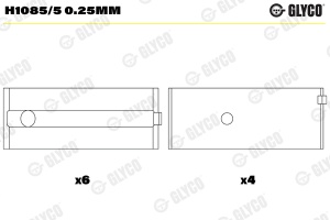 Set rulment arbore cotit (0.25) potrivit FSO POLONEZ III; LAND ROVER FREELANDER I; LOTUS ELISE; MG MG 6, MG TF, MG ZR, MG ZS, MG ZT, MG ZT- T, MGF 1.1-1.8 10.89- - Img 2