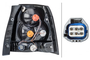 Stop lampa spate Stanga (P21W/PR21/5W, rama neagra) potrivit LAND ROVER FREELANDER 2 10.06-10.14 - Img 4