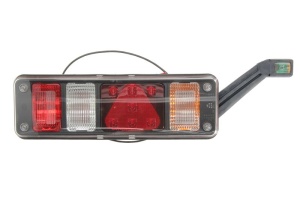 Stop spate dreapta (LED/P21W, 24V, cu intermitent, cu lumina de ceata, lumina de marșarier, cu lumina stop, lumini parcare, reflector triunghiular, lumina laterala, conector: 4x SuperSeal 2PIN/AMP DIN 7PIN Bayonet) - Img 1