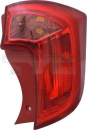 Stop spate dreapta potrivit Kia PICANTO II TA 2011-2017 - culoare semnalizator galben, culoare sticla rosu