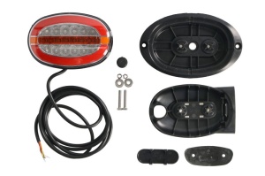 Stop spate stanga/dreapta (LED, 12/24V, transparent, cu intermitent, cu stop, lumina de parcare, spate) - Img 1