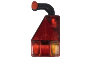 Stop spate stanga EARPOINT (24V, cu intermitent, cu far ceață, cu stop, lumină de parcare, reflector triunghiular, cu lampă cu braț extensibil, șuruburi, număr de conexiuni: 5, conector: ASS2 7PIN) - Img 1