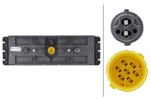 Stop spate stanga Hybrid (LED/P21W, 24V, cu intermitent, cu far de ceață, lumina de marșarier, cu stop, lumină de parcare, reflector triunghiular conector: 7PIN + 4x 2PIN) - Img 4
