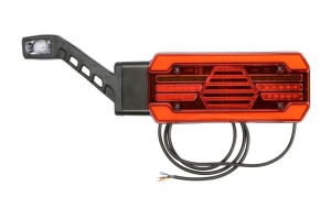 Stop spate stanga (LED, 12/24V, cu intermitent, cu far de ceață, lumina de marșarier, cu stop, lumină de parcare, cu iluminare placuta, reflector, cu lampă cu braț prelungitor, lungime cablu: 2m) - Img 1