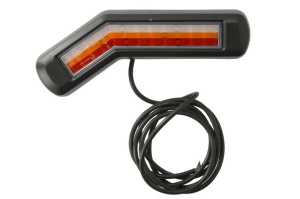 Stop spate stanga (LED, 12/24V, cu intermitent, lumina de marșarier, cu lumina stop, lumini parcare, fara reflector, indicator dinamic, lungimea cablu : 0,2m, 269x109/62x47,7mm) - Img 1