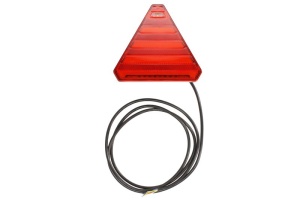 Stop spate stanga (LED, 12/24V, cu intermitent, lumina de marșarier, cu stop, lumina de parcare, cu iluminare placuta, reflector triunghiular, lungime cablu: 0,2m, 163x143x75mm) - Img 1