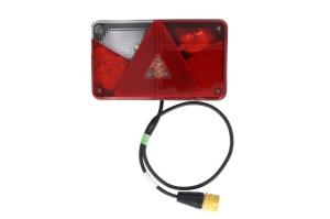 Stop spate stanga MULTIPOINT V (LED/P21W/PY21W/R10W, 24V, cu intermitent, cu far de ceata, marsarier, cu stop, lumina de parcare, reflector triunghiular, conector: ASS2 7PIN) - Img 1