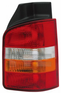 Stop tripla lampa spate stanga potrivit VW TRANSPORTER BUS/CAROSERIE/ 2003-2009 - (Semnalizator portocaliu, culoare sticla: rosu)