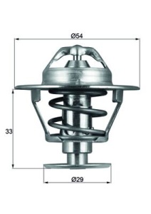 Termostat lichid racire (76°C) potrivit MITSUBISHI L 300 III, L200, PAJERO I; NISSAN NAVARA 2.3D/2.5D 12.82- - Img 1