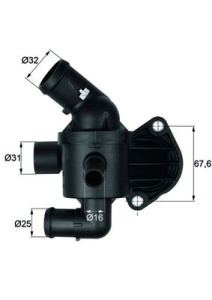 Termostat lichid racire (92°C, in carcasa) potrivit AUDI A1, A3; SEAT ALTEA, ALTEA XL, IBIZA IV, IBIZA IV SC, IBIZA IV ST, IBIZA IV/HATCHBACK, LEON, TOLEDO IV 1.2D/1.6D/2.0D 02.09- - Img 3