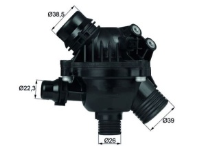 Termostat lichid racire (97°C, in carcasa) potrivit BMW 1 (E81), 1 (E82), 1 (E87), 1 (E88), 3 (E90), 3 (E91), 3 (E92), 3 (E93), 5 (E60), 5 (E61), 6 (E63), 6 (E64), 7 (E65 2.4/2.5/3.0 09.03-08.16 - Img 3