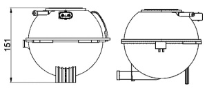 Vas expansiune potrivit AUDI A1; BMW Z4 (E89); SEAT CORDOBA, IBIZA III, IBIZA IV, IBIZA IV SC, IBIZA IV ST, IBIZA IV/HATCHBACK, TOLEDO IV; SKODA FABIA I, FABIA I PRAKTIK, FABIA II 05.83- - Img 3