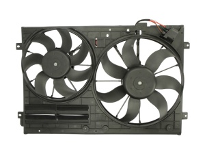 Ventilator radiator Dreapta/Stanga (cu carcasa) potrivit AUDI A3; SEAT ALTEA, ALTEA XL, IBIZA IV, IBIZA IV SC, LEON, TOLEDO III; SKODA OCTAVIA II, SUPERB II, YETI; VW BEETLE 1.2-3.6 05.03-05.22 - Img 1