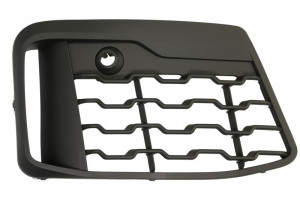 Acoperire bara fata Dreapta potrivit BMW X1 (F48) dupa 2014 dupa 2015 - (pachet M, cu gauri pentru senzorii de parcare, plastic, negru)