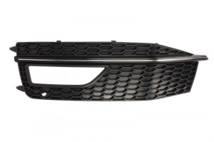 Acoperire bara fata Stanga (cu stipe cromate, S, cu gauri pentru lampa de ceata, negru) potrivit AUDI A4 ALLROAD B8, A4 B8 11.07-05.16 11.11-05.16 - Img 1