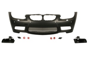 Bara Fata potrivita BMW 3 E92 2006-0 (fara primer set de racire a franei, Pachet M, complet, cu orificii spalator faruri, cu orificii senzori parcare, grund)