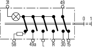 Comutator lumini avarie potrivit MERCEDES 123 (C123), 123 T-MODEL (S123), 123 (W123), 190 (W201), S (C126), S (W126), SL (R107) 05.71-08.93 - Img 4