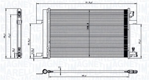 Condensator climatizare (cu uscator) potrivit CHEVROLET CRUZE, ORLANDO; OPEL ASTRA J, ASTRA J GTC, CASCADA, INSIGNIA A, INSIGNIA A COUNTRY, ZAFIRA C 1.4-2.8 07.08- - Img 1