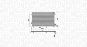 Condensator climatizare (cu uscator) potrivit FORD FIESTA VI 1.25-1.6 06.08-01.18 - Img 2