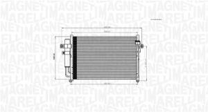Condensator climatizare (cu uscator) potrivit HYUNDAI GETZ 1.1-1.6 09.02-12.10 - Img 2