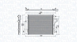 Condensator climatizare (cu uscator) potrivit KIA PICANTO II 1.0/1.0LPG/1.2 05.11-03.17 - Img 2