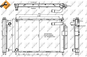 Condensator climatizare (cu uscator) potrivit NISSAN MICRA C+C III, MICRA III 1.0-1.6 01.03-06.10 - Img 2