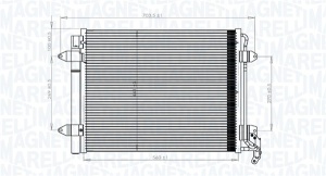 Condensator climatizare (cu uscator) potrivit VW TIGUAN 1.4/2.0/2.0D 09.07-07.18 - Img 1