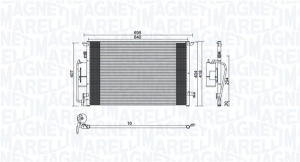 Condensator climatizare potrivit ALFA ROMEO 147; FIAT CROMA; OPEL SIGNUM, VECTRA B, VECTRA C, VECTRA C GTS 1.8-2.4D 06.97-12.11 - Img 1