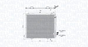 Condensator climatizare potrivit MERCEDES E T-MODEL (S210), E (VF210), E (W210) 2.0-5.5 06.95-03.03 - Img 2