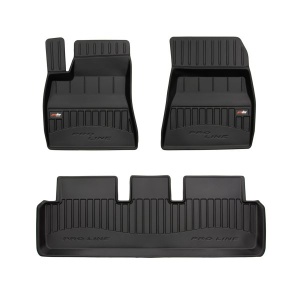 Covoras podea cauciuc FROGUM TPE, 3 buc proLine 3D, set, culoare negru, potrivit TESLA MODEL 3 01.17-, Hatchback - Img 1