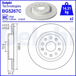 Disc frana (2 buc.) spate stanga/dreapta potrivit JEEP GRAND CHEROKEE L V 2.0H 05.21- - Img 2