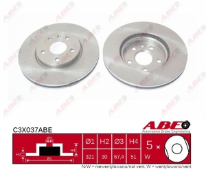 Disc frana Fata Dreapta/Stanga potrivit CHEVROLET CAMARO, MALIBU; OPEL INSIGNIA A, INSIGNIA A COUNTRY; SAAB 9-5 1.4-3.6 07.08- - Img 3