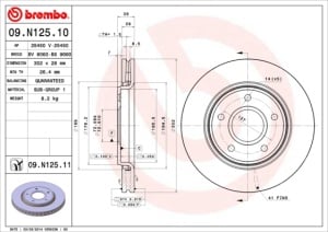 Disc frana Fata Dreapta/Stanga potrivit CHRYSLER GRAND VOYAGER V, TOWN & COUNTRY, VOYAGER V; DODGE JOURNEY, NITRO; FIAT FREEMONT; VW ROUTAN 2.0D-4.0 06.07- - Img 3