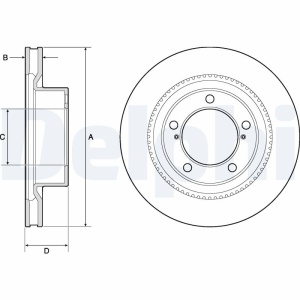 Disc frana Fata Dreapta/Stanga potrivit LEXUS LX; TOYOTA LAND CRUISER 200, SEQUOIA, TUNDRA 4.0-5.7ALK 02.99- - Img 3