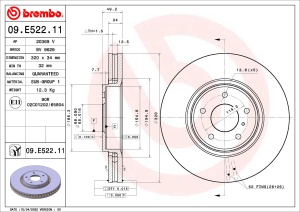 Disc frana fata stanga/dreapta potrivit INFINITI EX, FX, G, M, M37, Q60, Q70, QX50 I; NISSAN NAVARA NP300 2.2D-5.6 01.03- - Img 3
