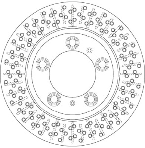 Disc frana Spate Dreapta/Stanga potrivit PORSCHE 718 BOXSTER, 718 CAYMAN, BOXSTER, BOXSTER SPYDER, CAYMAN 2.0-3.4 11.04- - Img 4