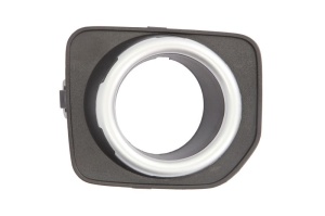 Element bara fata Dreapta potrivit LAND ROVER DISCOVERY IV 2009-2018 (rama de argint, cu orificii lampa ceata, negru)