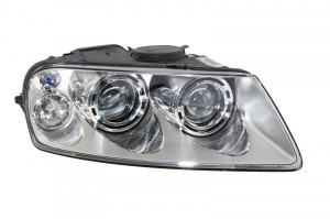 Far Dreapta (bi-xenon, D1S/H7/W5W, electric, cu motor, culoare semnalizator: transparent) potrivit VW TOUAREG 10.02-12.06 - Img 1