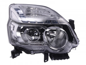 Far Dreapta (D1S/H1, electric, cu motor, culoare insertie: cromat, culoare semnalizator: transparent) potrivit NISSAN X-TRAIL II