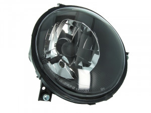 Far Dreapta (H4, electric, fara motoras, culoare insertie: negru) potrivit VW LUPO I - Img 1