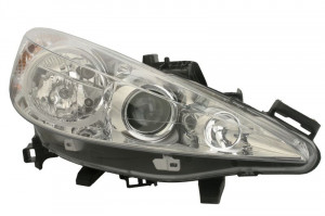 Far Dreapta (halogen, H1/H7/W5W, electric, cu motor, culoare semnalizator: transparent) potrivit PEUGEOT 207, 207/HATCHBACK -07.13 - Img 1