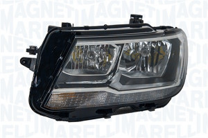 Far Dreapta (halogen, H7/H7/PW24W, electric, cu motor, bec, culoare semnalizator: portocaliu) potrivit VW TIGUAN - Img 3