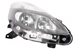 Far Dreapta (halogen, H7/W5W, electric, fara motoras, culoare insertie: negru, culoare semnalizator: transparent) potrivit RENAULT CLIO III, CLIO III/HATCHBACK - Img 1