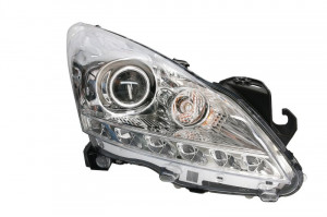 Far Dreapta (halogen, H9, electric, cu motor, culoare insertie: gri, culoare semnalizator: transparent) potrivit PEUGEOT 3008 -09.13 - Img 1