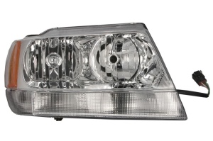 Far Dreapta (HB3/HB4, culoare insert: cromat, culoare semnalizator: portocaliu) potrivit JEEP GRAND CHEROKEE II