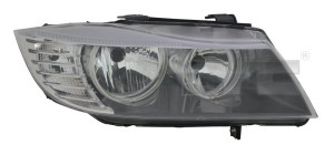 Far dreapta potrivit BMW Seria 3 (E90), Seria 3 (E91) - (H7, reglaj electric, cu motoras, fundal negru)